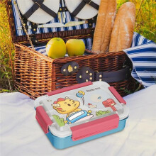 Student Lunchboxen Roestvrijstalen Compartimenten Cartoon Patroon Lunchbox Voedselcontainers voor Kinderen Volwassenen Groot
