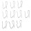 10pcs Curtain Drapery Pin Hooks - Silvery 1