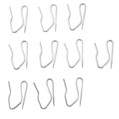 10St Gardindraperistiftkrokar - SilverfäRgade