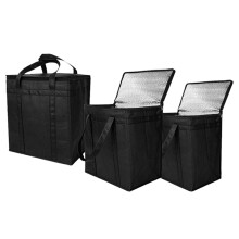 3 Paket Isolierte Wiederverwendbare Einkaufs TüTe Lebensmittel Versandtasche mit Doppeltem ReißVerschluss