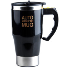 Selb Strührender Becher Elektrische Kaffee Tee Tasse Edelstahl Doppel Wand Reise Kaffee Tasse für Party schwarz