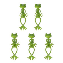 Suporte para Plantas de Sapo 5 Peças - Oferece Suporte Firme e Adorável para Pequenas Plantas em Vasos e Suculentas Suporte em Forma de Sapo Verde