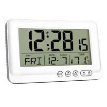 Horloge Numérique à Piles, Réveil Simple pour Chambre, Étagère, Bureau, Chevet, Réveil de avec Double Alarme