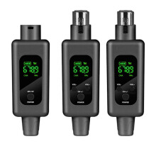 2.4G UHF Bezprzewodowy System Nadawczo-Odbiorczy Audio Adapter Mikrofonowy XLR Nadajnik i Odbiornik do Przewodowego Mikrofonu Dynamicznego 48 V
