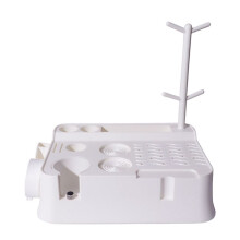 Espresso Tamping Station Espresso Organizer Box Multifunctional Handle Coffee Grounds Box Organzier White