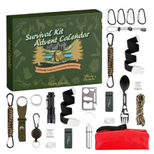 Survival Kit 24-Day Christmas Countdown Cool Equipment 2025 Tool Set for Teen Hiking Boys Camping Enthusiasts Outdoor