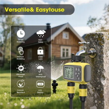 Intelligent Watering Controller Dual-Zone Water Timer Control System Automatic Outdoor Flower Watering Valve Device
