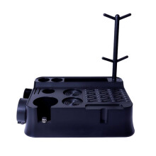 Espresso Tamping Station Espresso Organizer Box Multifunctional Handle Coffee Grounds Box Organzier Black