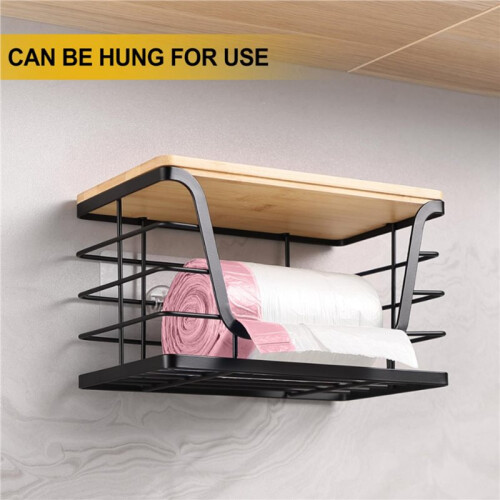 Trash Bag Holder Stackable Garbage Bag Holder Dispenser Under Sink, Wall Mounted Storage for Kitchen Laundry Organizers 2