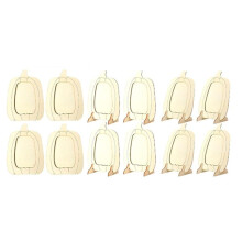 12 Pcs Fall Crafts Wooden Pumpkin Picture Frames Thanksgiving Photo Frames Bulk for DIY Crafts Autumn Decor