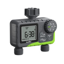 RainPoint Garden Water Timer Dual Irrigation, Intelligent Timing Controller, Automatic Watering Device with Rain Delay
