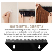 Hair Extension Holder 2 Pieces Acrylic Hair Extension Hanger Portable Extension Holder Wig Storage Rack Hair Extension