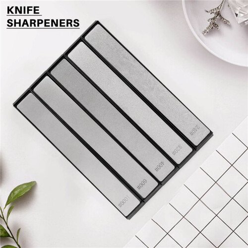 Diamond Sharpening Stones Set Fixed-Angle Cutter Sharpener, 240/320/400/600/1000 Knife Sharpener Stone for Kitchen 2