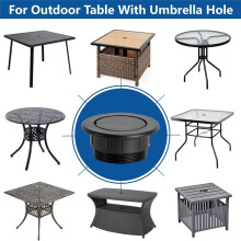 2 Pcs 2 Inch Parasol Umbrella Hole Ring Plug Set, Thicker Patio Table Hole Cover Insert Deck Table Umbrella Holes Plug