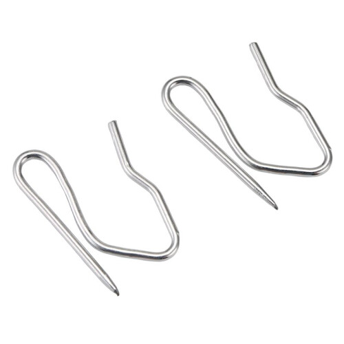 10pcs Curtain Drapery Pin Hooks - Silvery 2