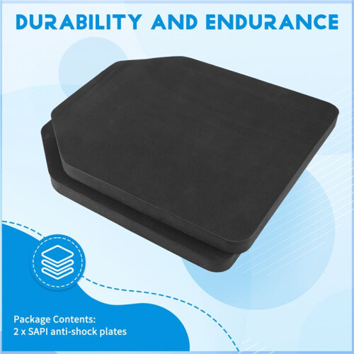 Pair Of Tactics Airsoft Dummy Sapi Style Shock Protection Plate Armor 2