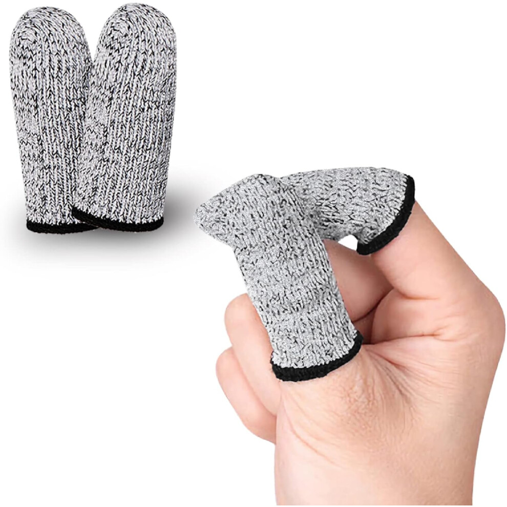 (40Pk, Gray) Finger Cots Cut Resistant Protector - 20 Pcs Finger Covers For Cuts, Gloves Life Extender, Cut Resistant Finger Protectors 749655463203