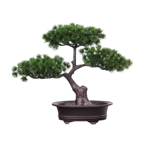 Artificial Tree Sculpture Faux Miniature Greenery-Double layer