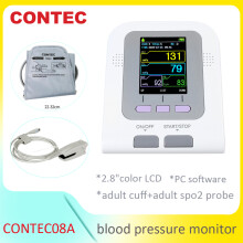 Upper arm blood pressure monitor with SpO2 sensor