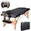 Portable Foldable Massage Table Black Wood Beauty Therapy Couch 5