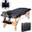 Portable Foldable Massage Table Black Wood Beauty Therapy Couch 1