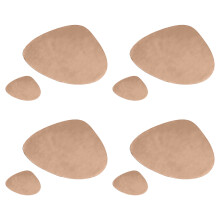 Omkeerbare lederen placemat in twee kleuren,-kaki wit