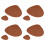 Teardrop Shape Leather Placemat Reversible Two Tone-brown gray 1