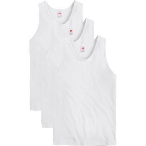 Hanes Men Tank Top, 3-Pack (M) White