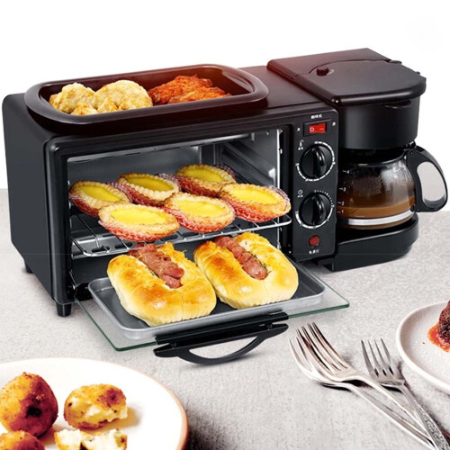 3In1 Breakfast Machine 12L Oven Coffee Maker Electric Bread Toaster Pizza 1
