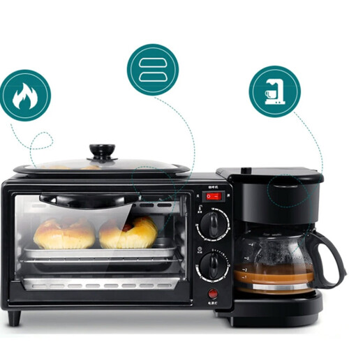 3In1 Breakfast Machine 12L Oven Coffee Maker Electric Bread Toaster Pizza 2