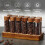 12-Pack 2oz Borosilicate Coffee Bean Storage with Walnut Display Stand 4