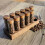 12-Pack 2oz Borosilicate Coffee Bean Storage with Walnut Display Stand 7