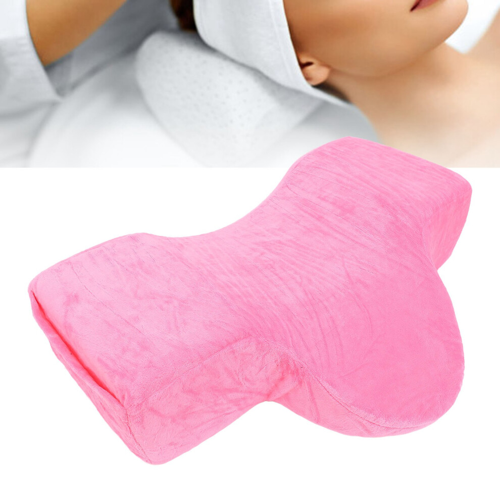 Red Comfortable Memory Foam U-Shaped Lash Pillow For Beauty Salon Rose