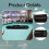 Pool Cue Case Portable Handle with Adjustable Shoulder Strap 2 Cues Ca 3