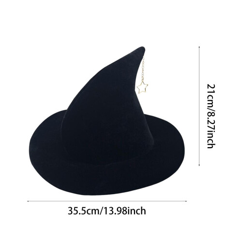 Halloween Witch Hat Pointed Hat for Stage Performance Masquerade Fancy 1