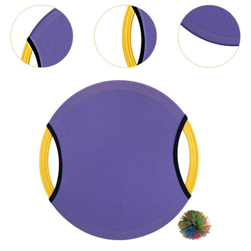 Trampoline Paddle Ball Game Set Toss and Catch Game for Backyard Beach 2