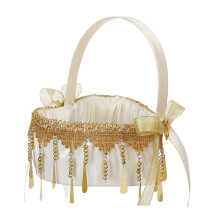 Wedding Lace Flower Basket Heart Shape for Wedding Bridal Accessories