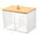 Makeup Cotton Swab Pad Holder Cotton Pad Container for Desktop Home Fl 1