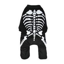 Halloween Dog Skeleton Costume Cosplay Outfit for Holiday Dogs Cats Fe