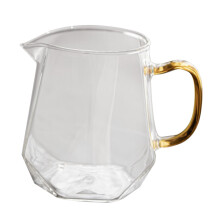 Small Glass Creamer Pitcher with Handle Multipurpose Transparent Milk