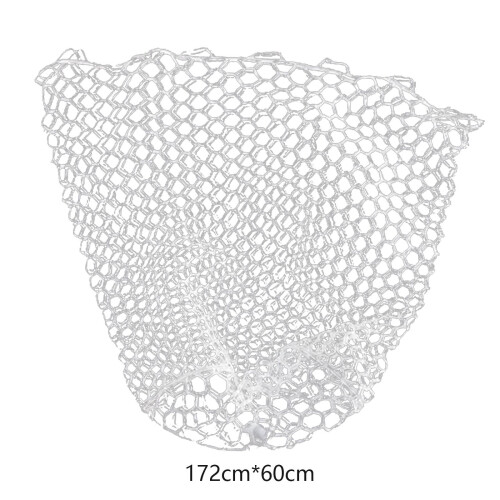 Fishing Net Replacement White Foldable Portable Sturdy Thickened Mesh 1