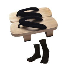 Japanese Wooden Clogs Flip Flops Lightweight Slippers for Summer Home