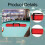 Pool Cue Case Portable Handle with Adjustable Shoulder Strap 2 Cues Ca 3