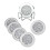 Mirrored Coasters for Drinks Cup Mat 4inch Round for Home Restaurant K 1
