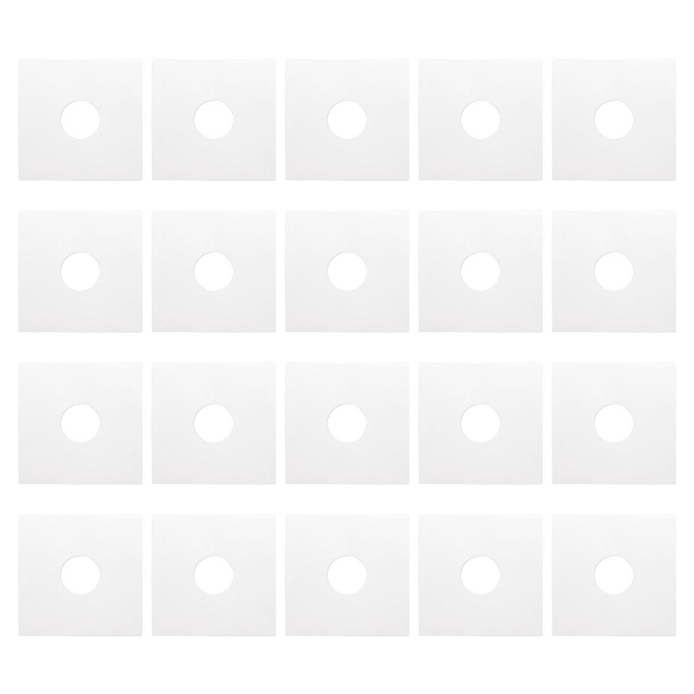 20Pcs Vinyl Record Inner Sleeves Kraft Paper Reusable Record Pro White 6902696235398