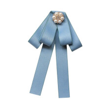 Ribbon Bow Brooch Pre Tied Bow Tie Fashion Necktie for Shirt Student U