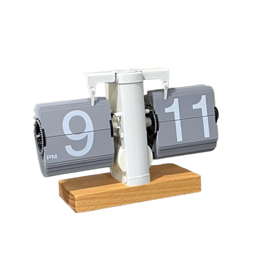 Flip Desk Clock Digital Retro Mechanical Flip Clock for Hotel Office B