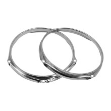2 Pieces Bass Drum Hoop Set Metal Lug Batter Hoop for Performance Deco