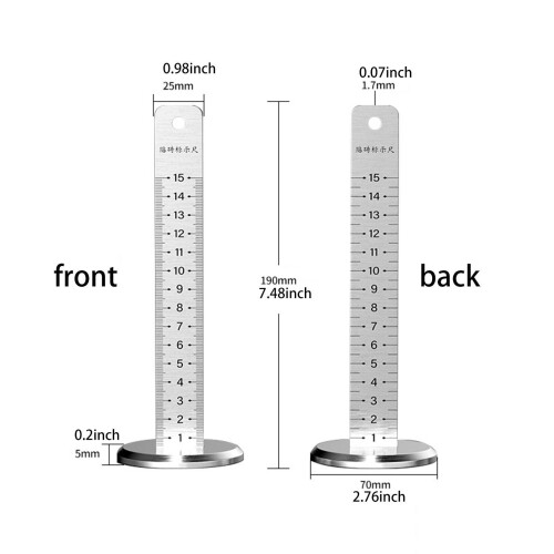 Equal Height Ruler Clear Scale Vertical Level Portable Decoration Grad 1