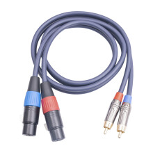 XLR to RCA Cable Audio Connection for Livestream Broadcast Mixers Ampl